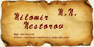 Milomir Nestorov vizit kartica